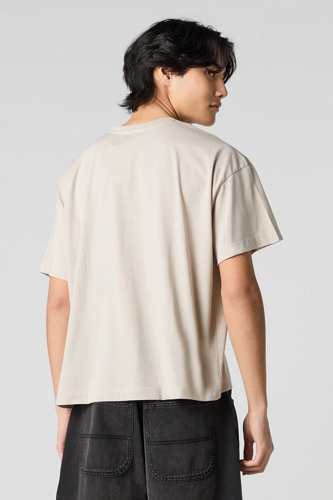 T-shirt carré à imprimé Blessed