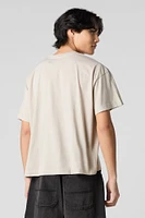 T-shirt carré à imprimé Blessed