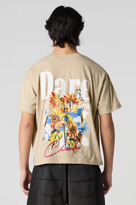 T-shirt carré à imprimé Be Great