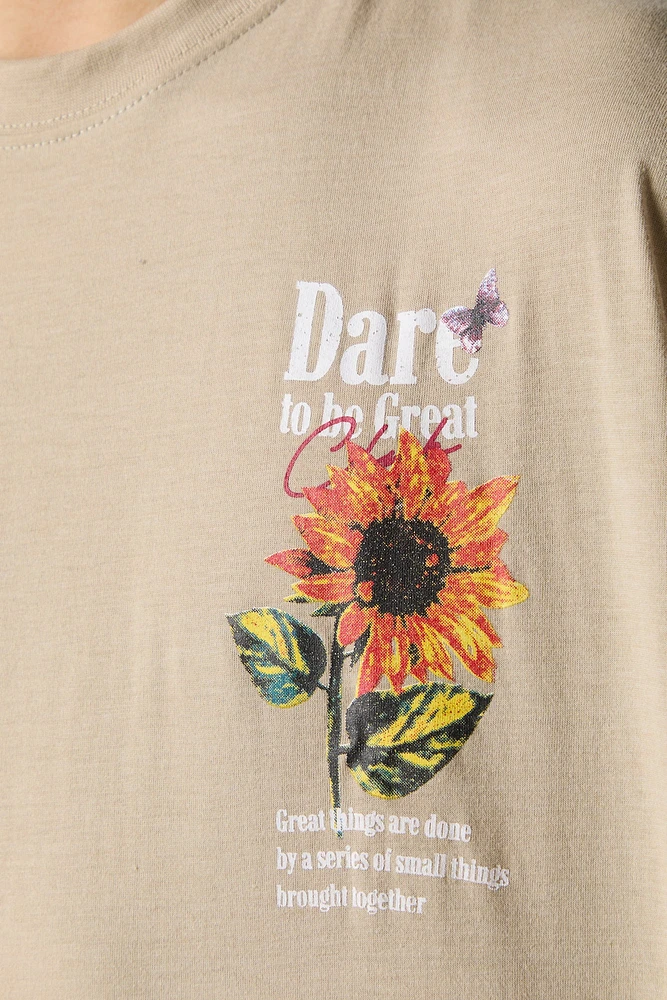 T-shirt carré à imprimé Be Great
