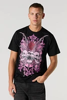 T-shirt à imprimé Skull Heart