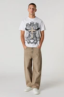 T-shirt à imprimé Skull Cross