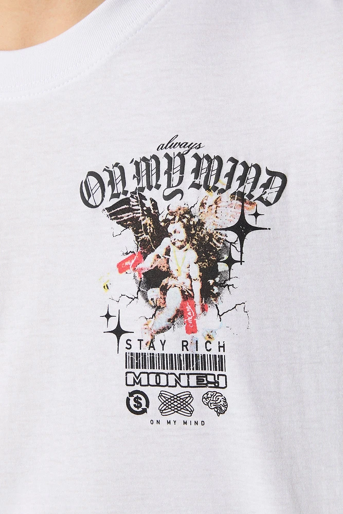 On My Mind Puff Print T-Shirt