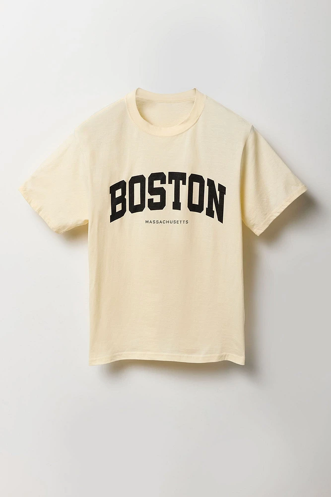 T-shirt à imprimé Boston