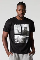 T-shirt à imprimé Brooklyn Bridge