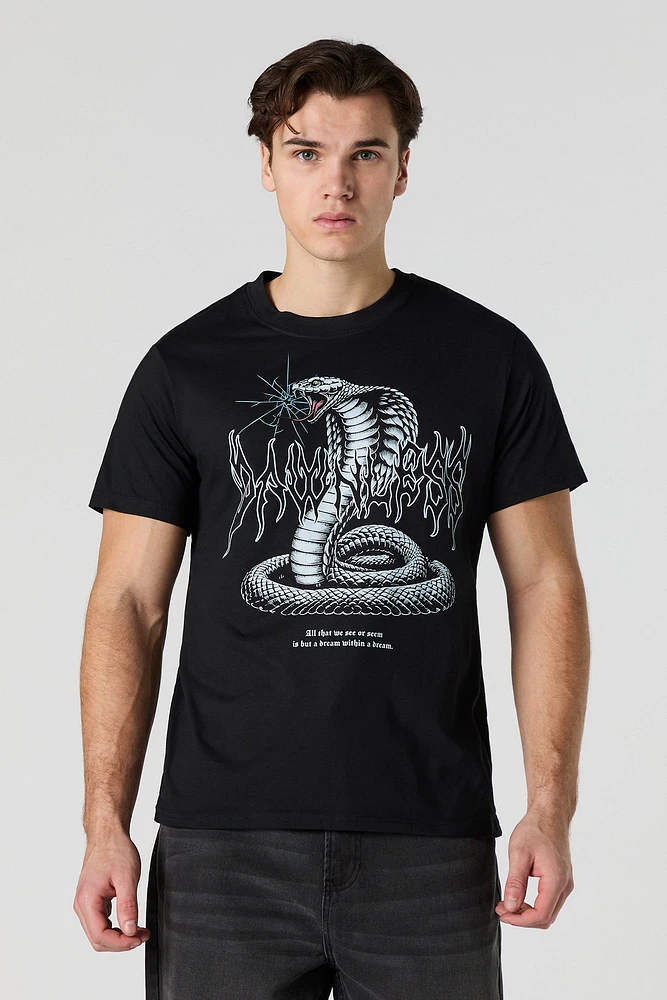 T-shirt à imprimé Snake