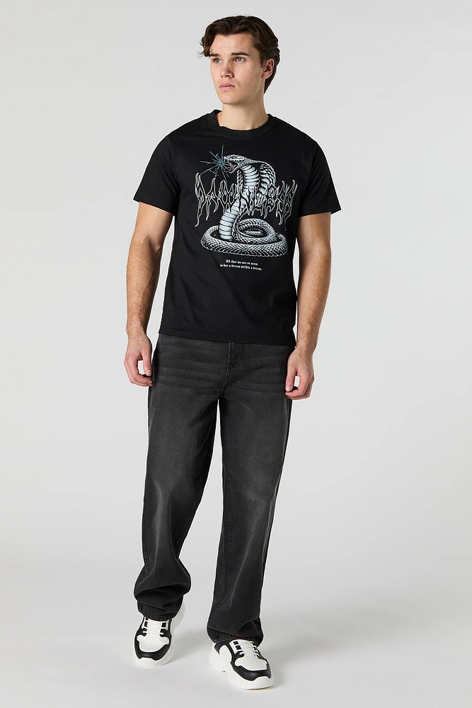 T-shirt à imprimé Snake