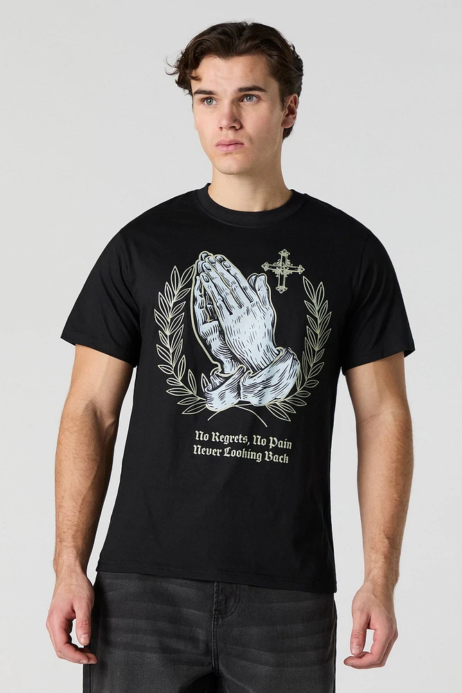 T-shirt à imprimé Prayer Hands