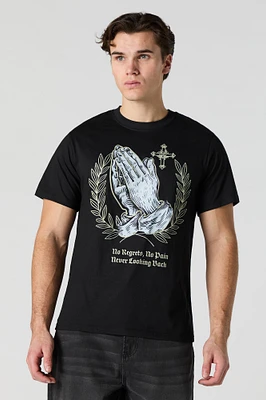 T-shirt à imprimé Prayer Hands
