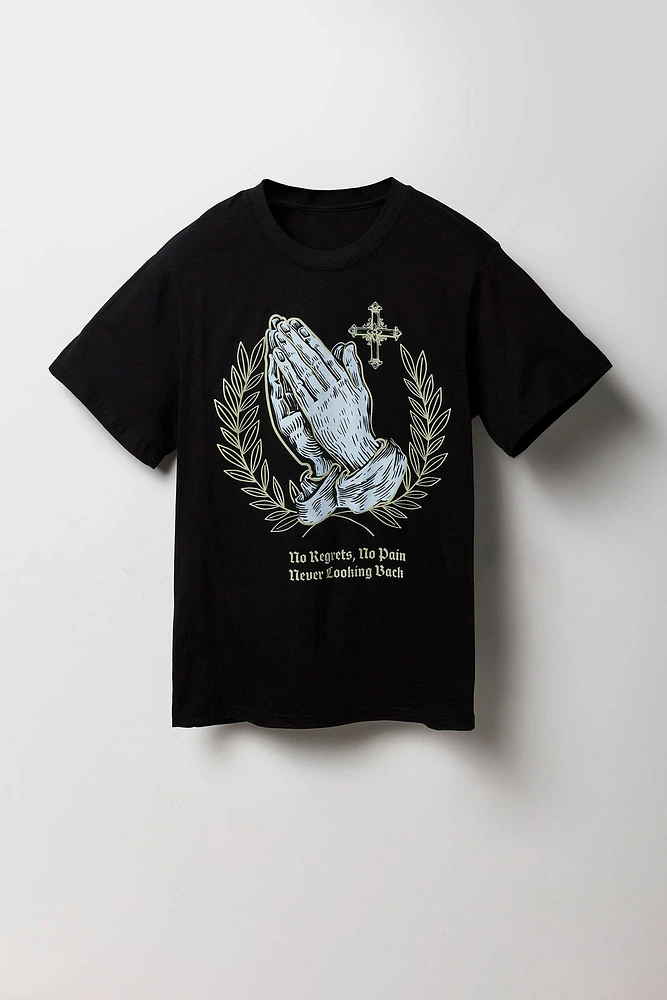 T-shirt à imprimé Prayer Hands