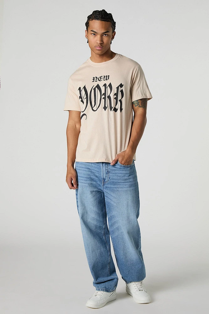 T-shirt à imprimé New York Gothic