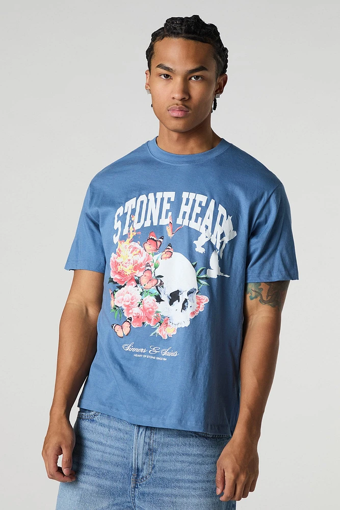 T-shirt à imprimé Stone Heart