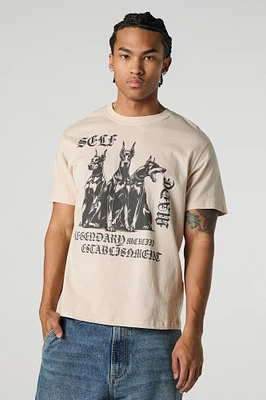 T-shirt à imprimé Dobermann