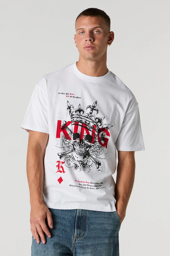 T-shirt à imprimé Skull King