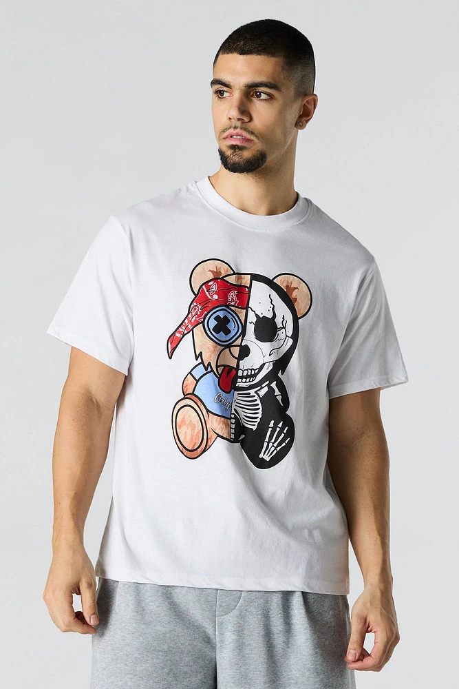 T-shirt à imprimé Skull Bear