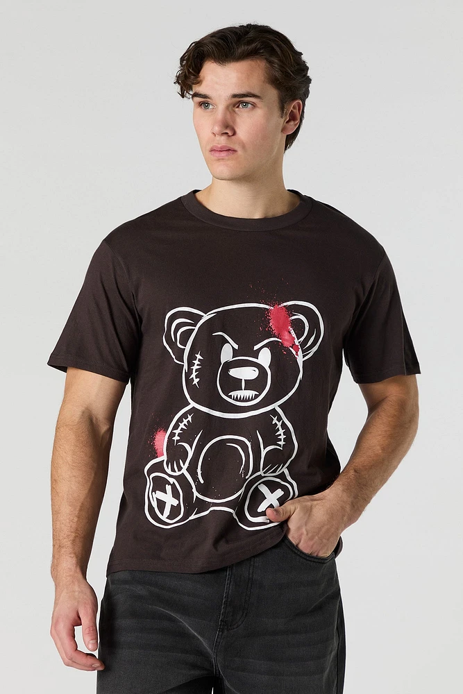 T-shirt à imprimé Angry Teddy