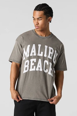 Malibu Beach Graphic Washed T-Shirt