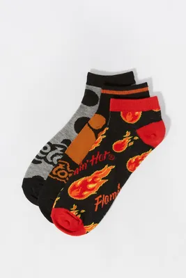 Flamin' Hot Cheetos Graphic Ankle Socks (3 Pack)