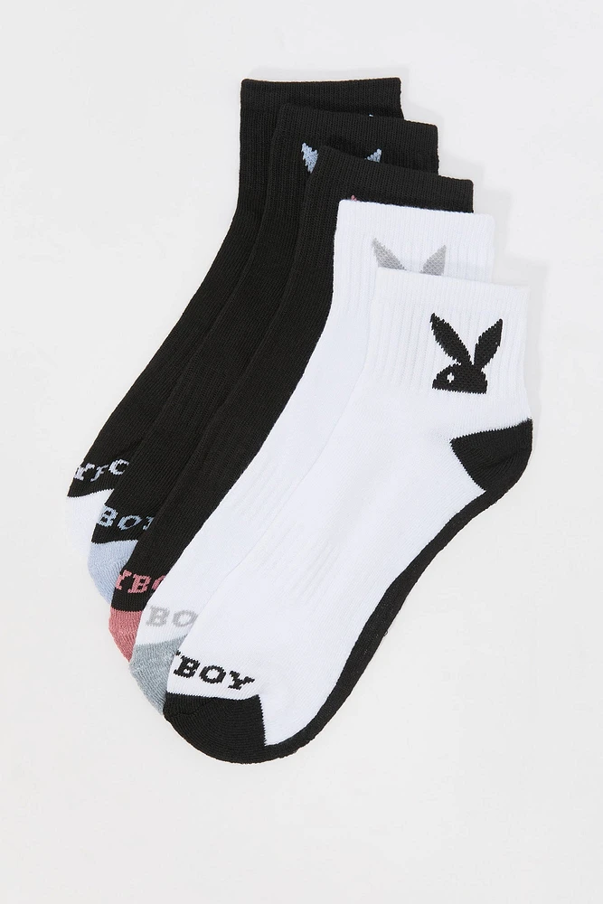 Chaussettes un quart Playboy (paquet de 5)