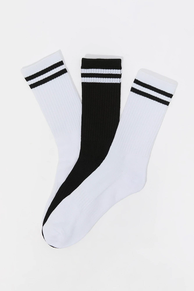 Striped Crew Socks (3 Pack)