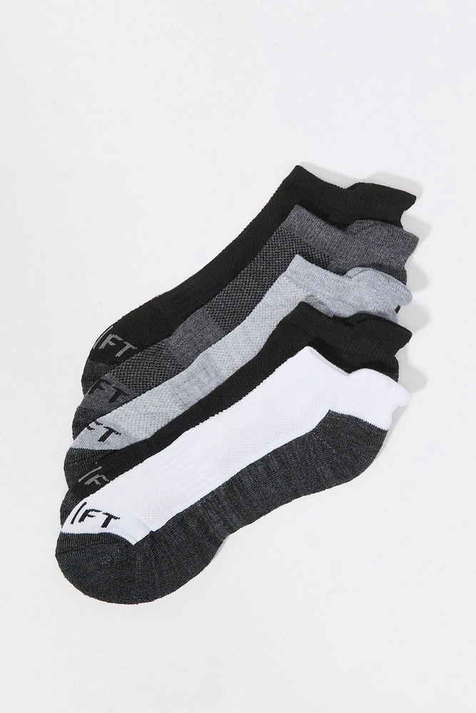 Chaussettes aux chevilles à dessous marbré Athlétisme (paquet de 5)