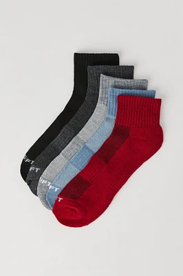 Chaussettes un quart de couleur Athlétisme (paquet de 5)