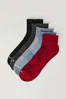 Chaussettes un quart de couleur Athlétisme (paquet de 5)