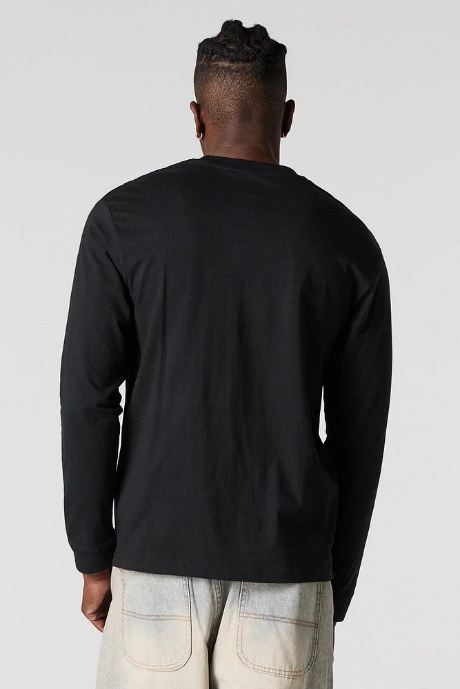 Chest Pocket Long Sleeve Top