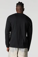 Chest Pocket Long Sleeve Top