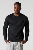 Chest Pocket Long Sleeve Top