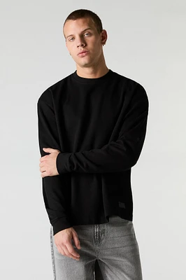 Ribbed Crewneck Sweatshirt