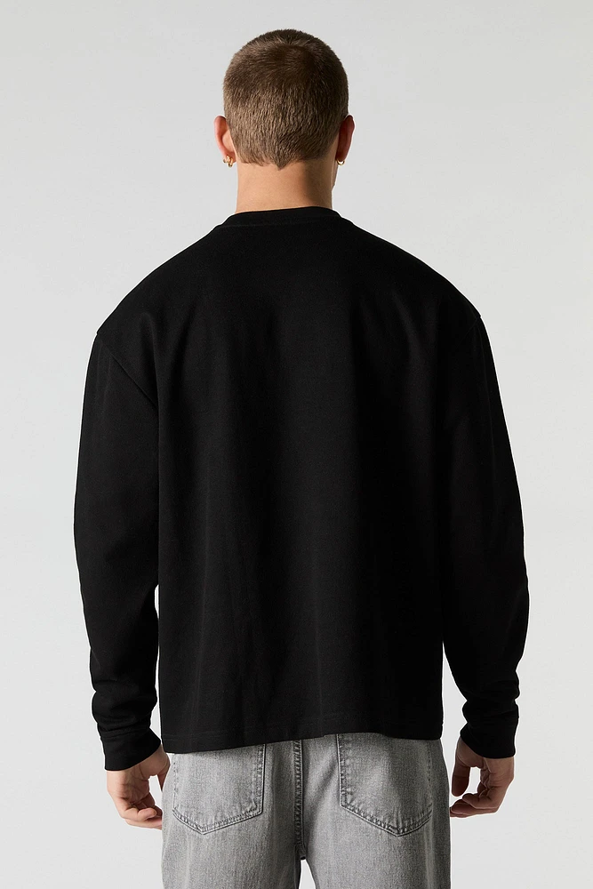 Ribbed Crewneck Sweatshirt