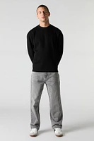 Ribbed Crewneck Sweatshirt