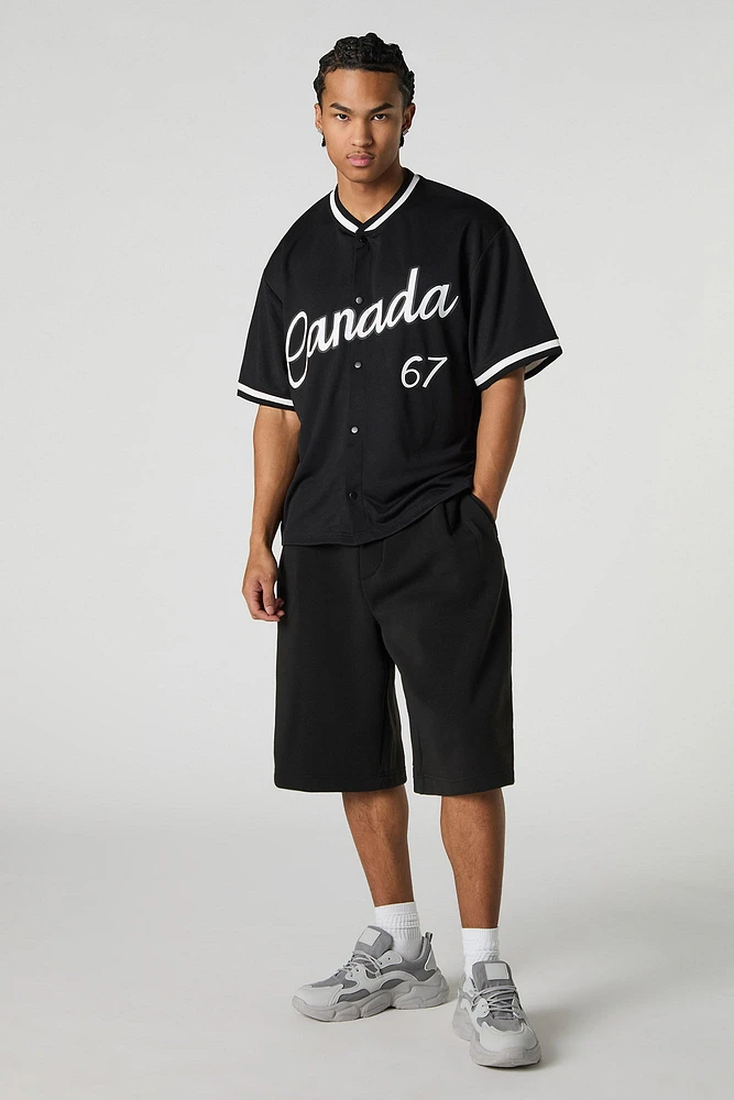 Jersey de baseball en filet à imprimé Canada