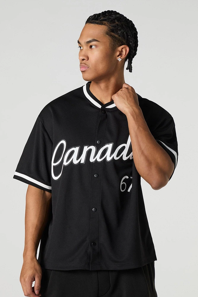 Jersey de baseball en filet à imprimé Canada