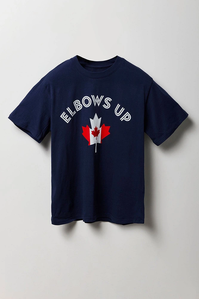 T-shirt à imprimé Elbows Up Canada Day