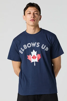 T-shirt à imprimé Elbows Up Canada Day