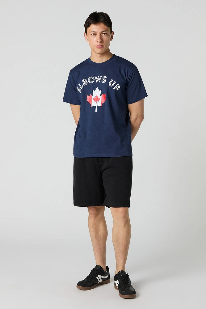 T-shirt à imprimé Elbows Up Canada Day