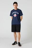 T-shirt à imprimé Elbows Up Canada Day