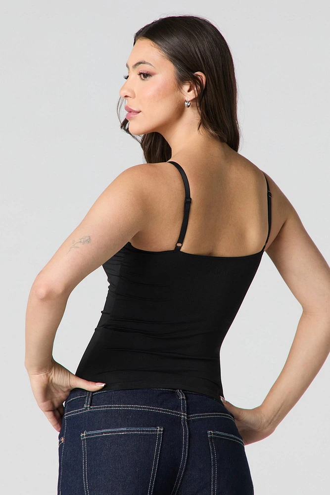 Contour Lace Trim Cami with Built-In Cups
