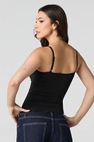 Contour Lace Trim Cami with Built-In Cups