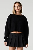 Ribbed Knit Skimmer Sweater