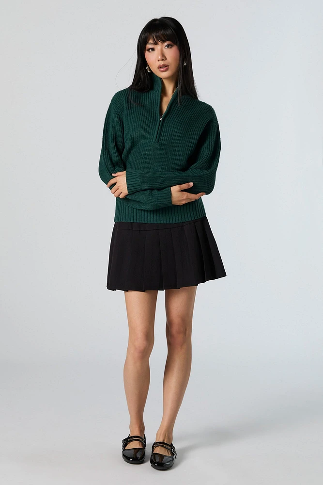 Quarter Zip Knit Sweater