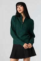 Quarter Zip Knit Sweater