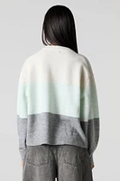 Mossy Knit Colourblock Sweater