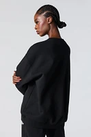 Oversized Graphic Fleece Sweatshirt