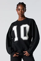 Oversized Graphic Fleece Sweatshirt