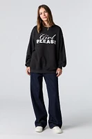 Embroidered Fleece Sweatshirt