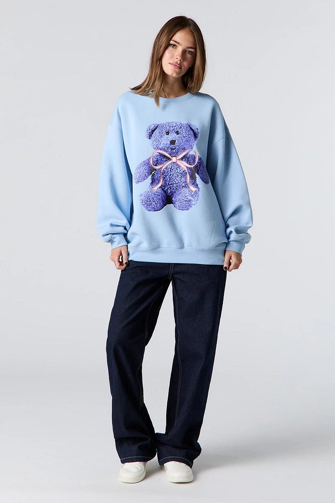 Embroidered Fleece Sweatshirt