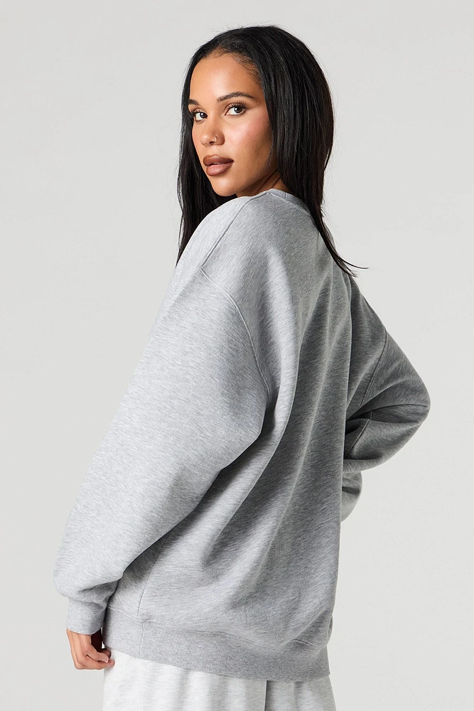 I'm Right Embroidered Fleece Sweatshirt
